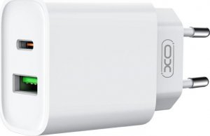 Ładowarka XO XO ładowarka sieciowa CE02A PD 20W QC 3.0 18W 1x USB 1x USB-C biała 1