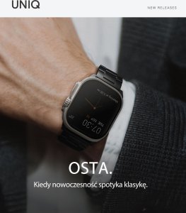 Uniq UNIQ pasek Osta Apple Watch 42/44/45/ 49mm Series 1/2/3/4/5/6/7/8/9/SE/SE2/Ultra/Ultra 2 Stainless Steel srebrny/titanium silver 14