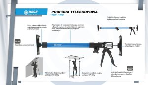 Mega PODPORA/ROZPIERAK-TELESKOP.,115-290 CM,MAX. UDŹWIG 30KG 5