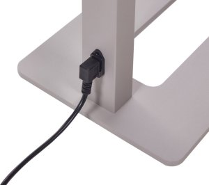 Lampa podłogowa Beliani Lampa podłogowa LED metalowa srebrna TAURUS 7