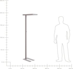 Lampa podłogowa Beliani Lampa podłogowa LED metalowa srebrna TAURUS 9