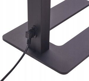 Lampa podłogowa Beliani Lampa podłogowa LED metalowa czarna TAURUS 6