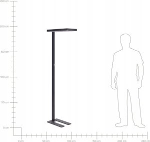Lampa podłogowa Beliani Lampa podłogowa LED metalowa czarna TAURUS 8