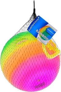 Hipo Piłka tęczowa na sprężynce 21cm 720547 44221 3