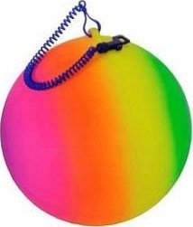 Hipo Piłka tęczowa na sprężynce 21cm 720547 44221 4