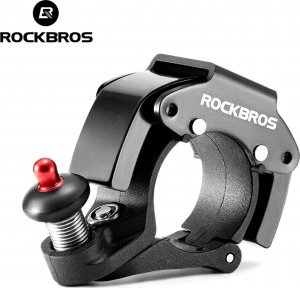 RockBros Dzwonek rowerowy do roweru uniwersalny RockBros Big Ring aluminiowy mocny na kierownicę 100dB wodoodporny czarny 1