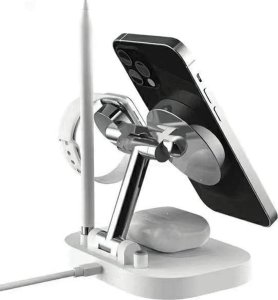 Awei Ładowarka indukcyjna AWEI W22 15W Fast Charging 4w1 czarny/black 11