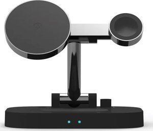 Awei Ładowarka indukcyjna AWEI W22 15W Fast Charging 4w1 czarny/black 5
