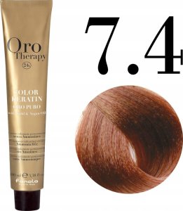 Fanola Fanola Oro Therapy - farba do włosów bez amoniaku, pełna paleta kolorów - 7,4 | Miedziany Blond 3