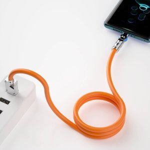 Kabel USB Dudao Lightning - USB-A 1 m Pomarańczowy (DDA289) 3
