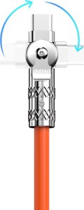 Kabel USB Dudao Lightning - USB-C 1 m Pomarańczowy (DDA287) 4