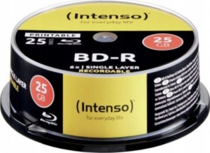 Intenso 1x25 Intenso BD-R 25GB printable 6x Speed, Cakebox 1