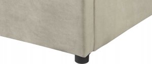 Beliani Łóżko z pojemnikiem welurowe 160 x 200 cm beżowoszare LAVAUR 11