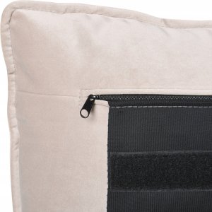 Beliani Łóżko z pojemnikiem welurowe 160 x 200 cm beżowe BAJONNA 11