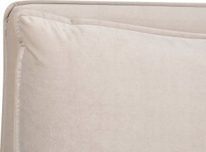 Beliani Łóżko z pojemnikiem welurowe 160 x 200 cm beżowe BAJONNA 10