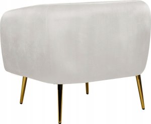 Beliani Welur Fotel Jasnoszary LACONIA 3