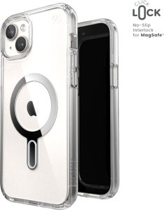 Speck Speck Presidio Perfect-Clear ClickLock & Magsafe - Etui iPhone 15 Plus / iPhone 14 Plus (Clear / Chrome Finish / Serene Silver) 1