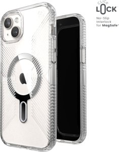 Speck Speck Presidio Perfect-Clear Grip ClickLock & MagSafe - Etui iPhone 15 Plus / iPhone 14 Plus (Clear / Chrome Finish / Serene Silver) 1