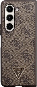 Guess Guess GUHCZFD5P4TDPW F946 Z Fold5 brązowy/brown hardcase Leather 4G Triangle Strass 2