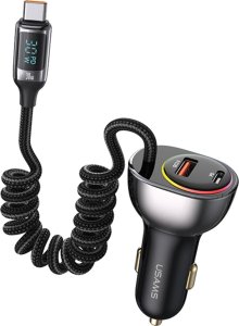 Ładowarka Usams USAMS Ład. sam. C37 1xUSB+1xUSB-C 60W + kabel USB-C 30W PD+QC Fast Charge czarny/black CC192CC01 (US-CC192) 11