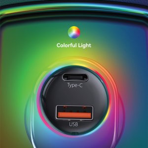 Ładowarka Usams USAMS Ład. sam. C37 1xUSB+1xUSB-C 60W + kabel USB-C 30W PD+QC Fast Charge czarny/black CC192CC01 (US-CC192) 13