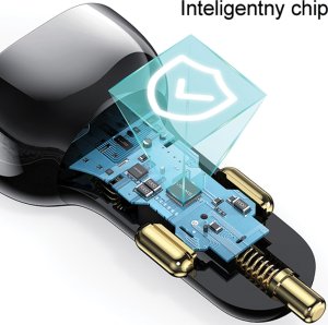 Ładowarka Usams USAMS Ład. sam. C37 1xUSB+1xUSB-C 60W + kabel USB-C 30W PD+QC Fast Charge czarny/black CC192CC01 (US-CC192) 16