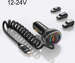 Ładowarka Usams USAMS Ład. sam. C37 1xUSB+1xUSB-C 60W + kabel USB-C 30W PD+QC Fast Charge czarny/black CC192CC01 (US-CC192) 17