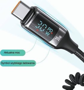 Ładowarka Usams USAMS Ład. sam. C37 1xUSB+1xUSB-C 60W + kabel USB-C 30W PD+QC Fast Charge czarny/black CC192CC01 (US-CC192) 23