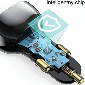 Ładowarka Usams USAMS Ład. sam. C37 1xUSB+1xUSB-C 60W + kabel USB-C 30W PD+QC Fast Charge czarny/black CC192CC01 (US-CC192) 24