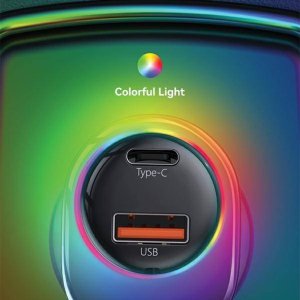 Ładowarka Usams USAMS Ład. sam. C37 1xUSB+1xUSB-C 60W + kabel USB-C 30W PD+QC Fast Charge czarny/black CC192CC01 (US-CC192) 25