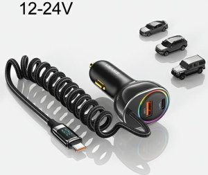 Ładowarka Usams USAMS Ład. sam. C37 1xUSB+1xUSB-C 60W + kabel USB-C 30W PD+QC Fast Charge czarny/black CC192CC01 (US-CC192) 9