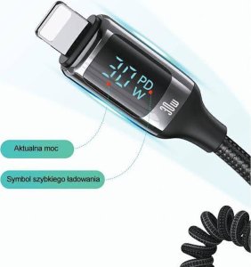 Ładowarka Usams Ładowarka samochodowa USAMS US-CC193 1xUSB-A 18W+1xUSB-C 30W + kabel Ligtning 30W PD+QC Fast Charge czarny/black 23