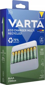 Ładowarka Varta Eco* Charger Multi Recycled + 8 x 2100 mAh AA 57682 101 121 3