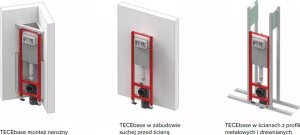 Stelaż Tece TECEbase - Stelaż WC ze spłuczką Base 320,wysokość montażowa 1120 mm 2