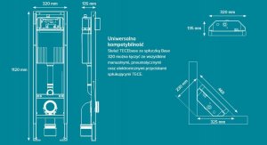 Stelaż Tece TECEbase - Stelaż WC ze spłuczką Base 320,wysokość montażowa 1120 mm 3