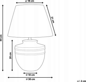 Lampa stołowa Beliani Lampa stołowa ceramiczna beżowa TIGRE 7