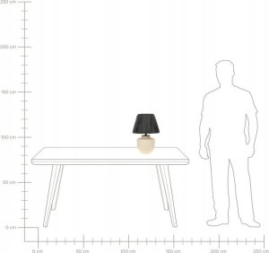 Lampa stołowa Beliani Lampa stołowa ceramiczna beżowa TIGRE 9