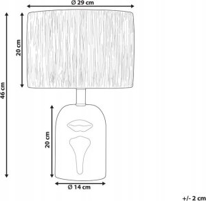 Lampa stołowa Beliani Lampa stołowa ceramiczna biała JUBONES 6