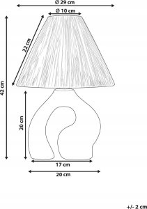 Lampa stołowa Beliani Lampa stołowa ceramiczna biała BARBAS 11