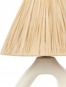 Lampa stołowa Beliani Lampa stołowa ceramiczna biała BARBAS 3