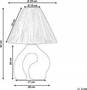 Lampa stołowa Beliani Lampa stołowa ceramiczna biała BARBAS 7