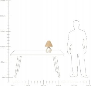 Lampa stołowa Beliani Lampa stołowa ceramiczna biała BARBAS 9