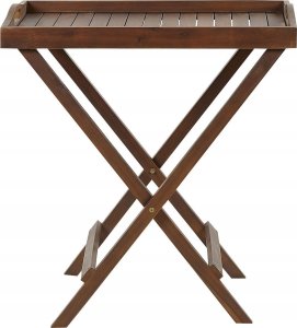 Beliani Stolik ogrodowy drewno akacjowe ciemne AMANTEA 2