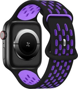 Beline Beline pasek Apple Watch New Sport Silicone 42/44/45/49mm czarno-fioletowy  black/purple box 1