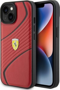 Ferrari Ferrari FEHCP15SPTWR iPhone 15 / 14 / 13 6.1" czerwony/red hardcase Twist Metal Logo 1