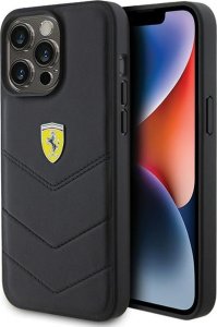 Ferrari Ferrari FEHCP15XRDUK iPhone 15 Pro Max 6.7" czarny/black hardcase Quilted Metal Logo 1