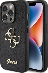 Guess Guess GUHCP15LHG4SGK iPhone 15 Pro 6.1" czarny/black hardcase Glitter Script Big 4G 1