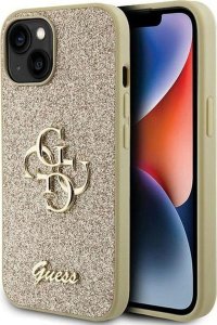 Guess Guess GUHCP15MHG4SGD iPhone 15 Plus / 14 Plus 6.7" złoty/gold hardcase Glitter Script Big 4G 1