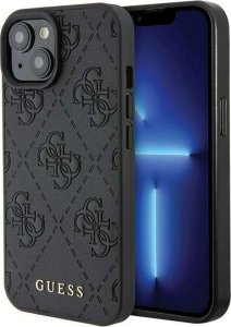 Guess Guess GUHCP15SP4EPMK iPhone 15 / 14 / 13 6.1" czarny/black hardcase Leather 4G Stamped 1