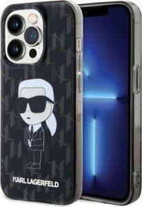 Karl Lagerfeld Karl Lagerfeld KLHCP15LHNKMKLK iPhone 15 Pro 6.1" czarny/black hardcase Monogram Ikonik 1